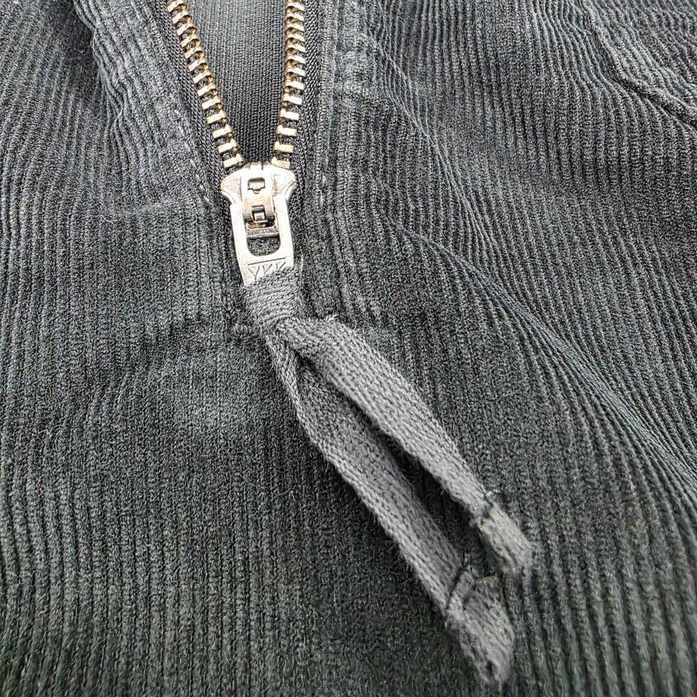 Offline Aerie Shacket Womens XS Black Gray Corduroy 1/2 Zip Utility Oversized - Picture 14 of 16